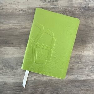 TRINA Turk Avocado Green Leather Travel Notebook